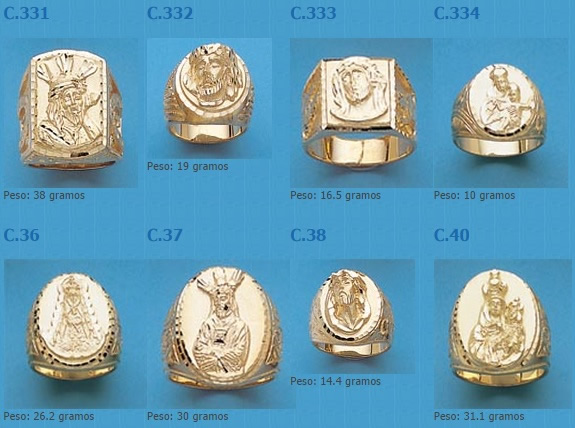 sellos cristos oro plata
