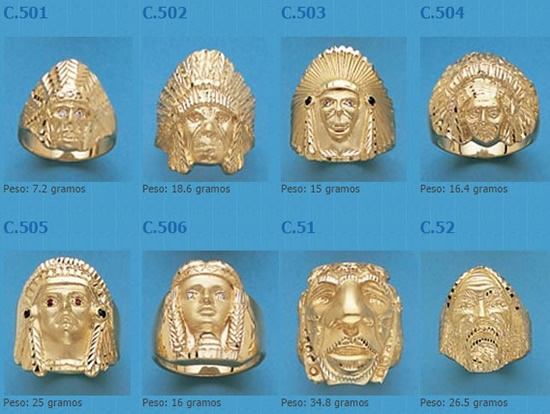 sellos indios oro plata